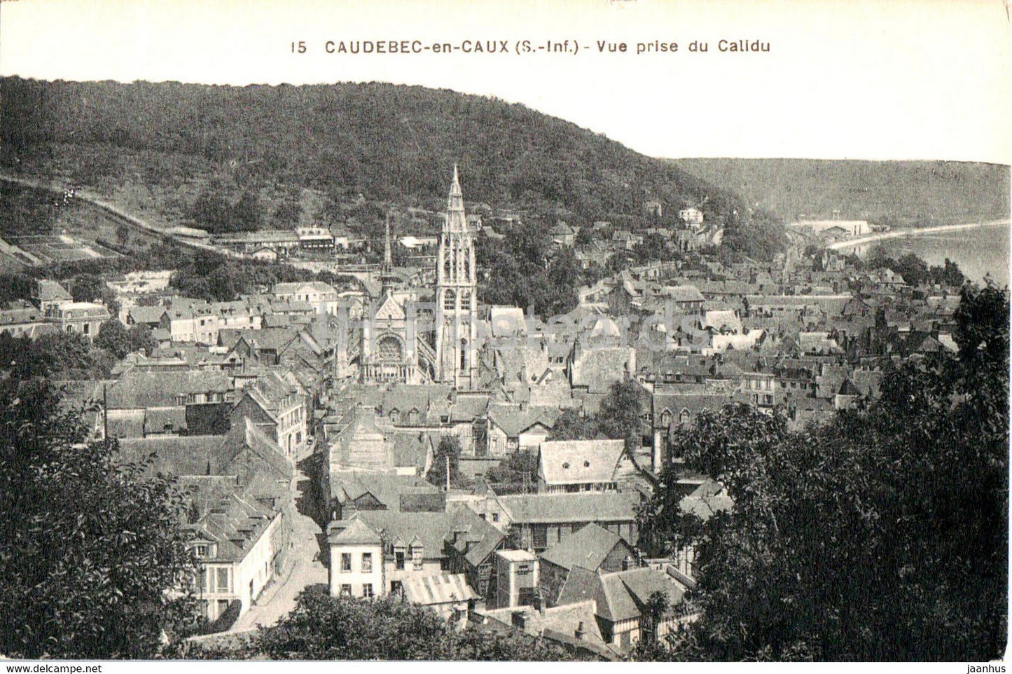 Caudebec en Caux - Vue prise du Calidu - 15 - old postcard - France - unused - JH Postcards