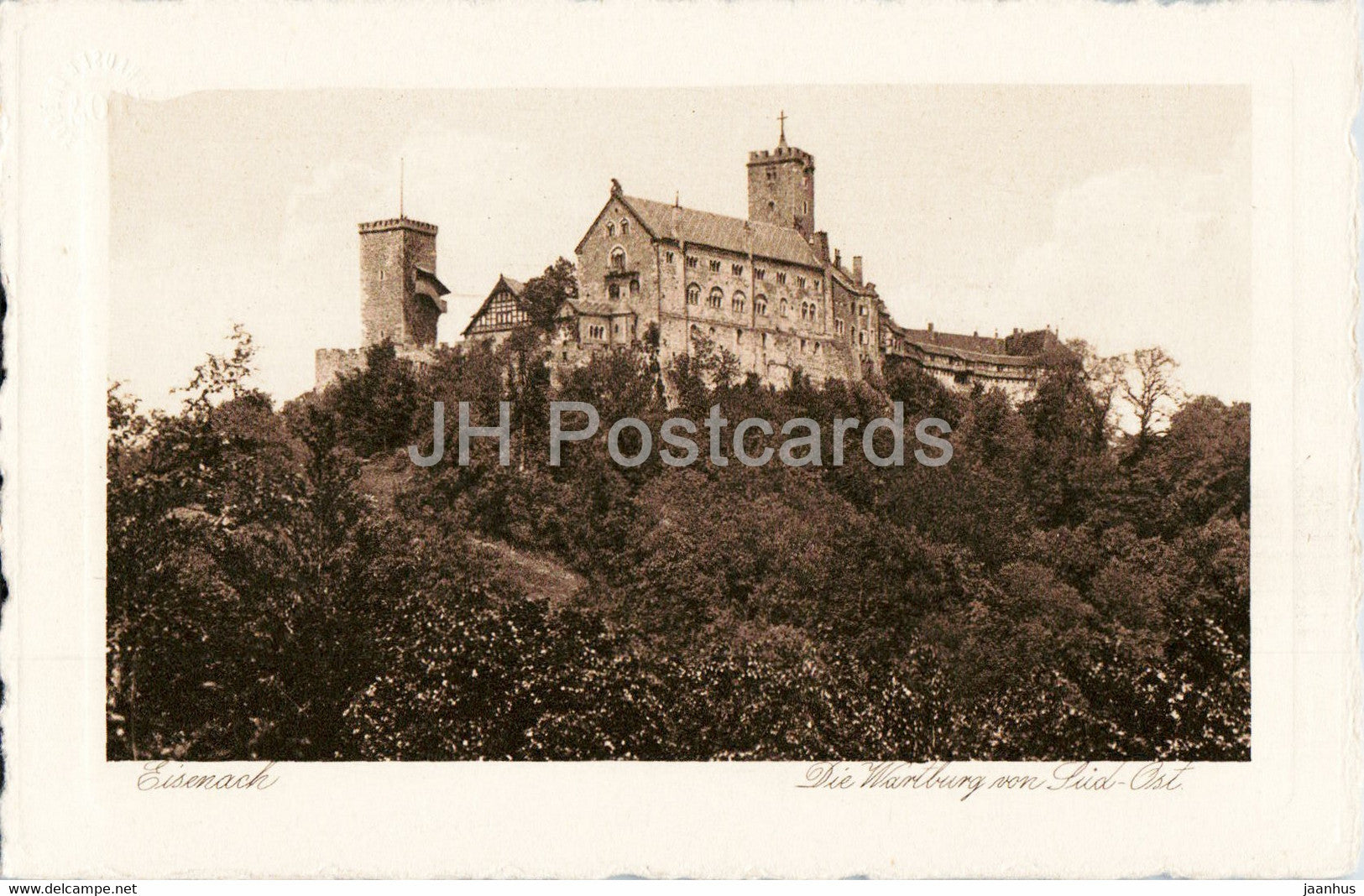 Eisenach - Die Wartburg von Sud Ost - 25000 - old postcard - Germany - unused - JH Postcards
