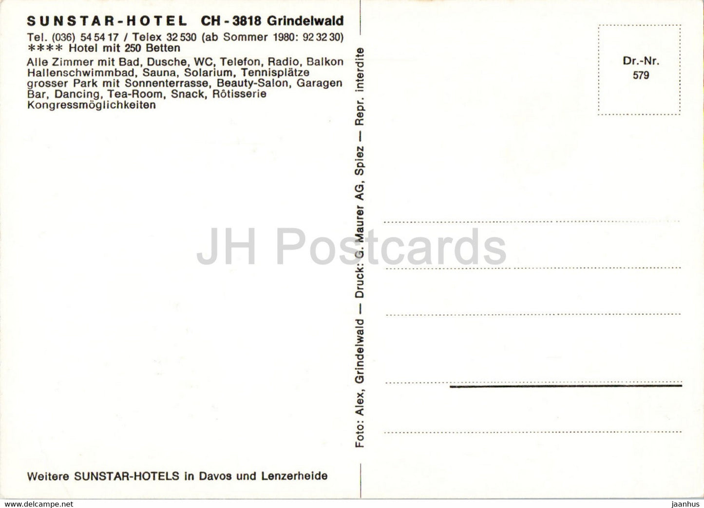 Sunstar Hotel Grindelwald - Switzerland - unused