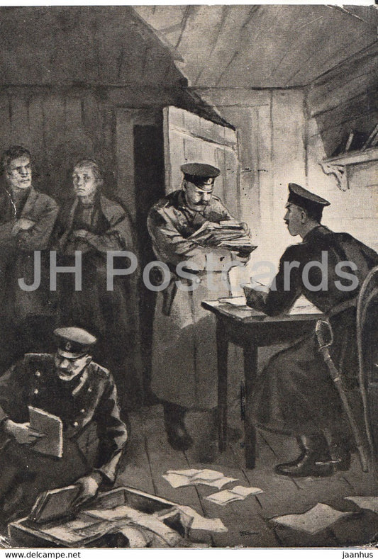 illustration by Kukryniksy - search in the house of the Vlasovs - 1970 - Russia USSR - unused - JH Postcards