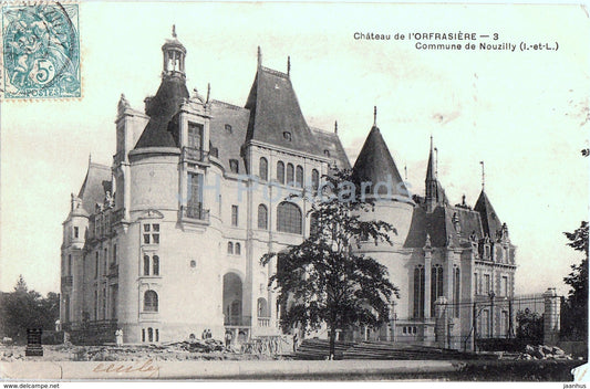 Commune de Nouzilly - Chateau de l'Orfraisiere - castle - old postcard - France - used - JH Postcards