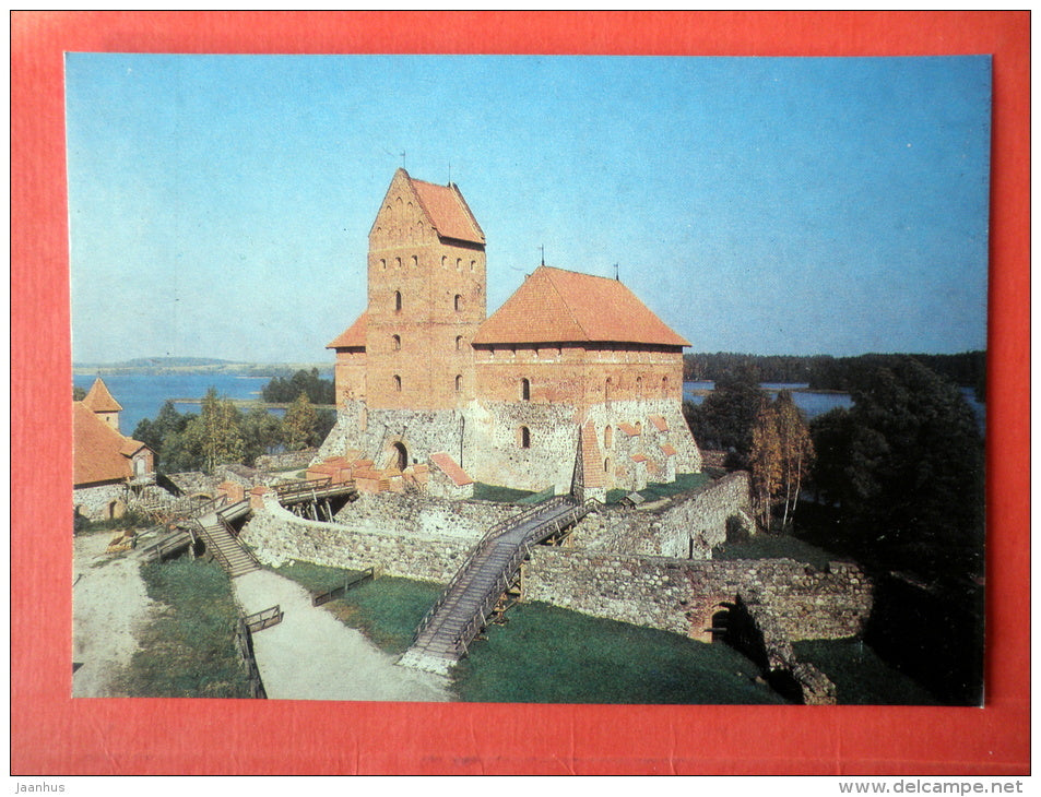 Trakai Castle , 14th-15th centuries - Vilnius - 1986 - USSR Lithuania - unused - JH Postcards