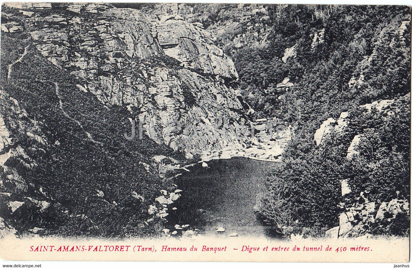 Saint Amans Valtoret - Hameau du Banquet - Digue et entree du tunnel de 450 metres - old postcard - 1920 - France - used - JH Postcards
