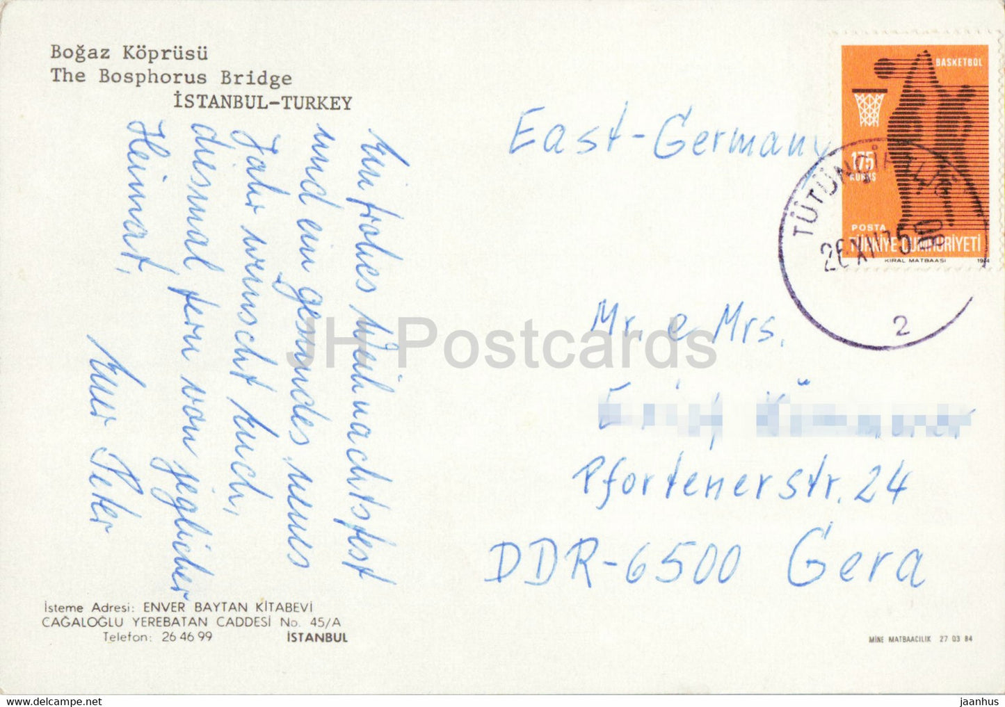 Le pont du Bosphore - 1976 - Turquie - utilisé