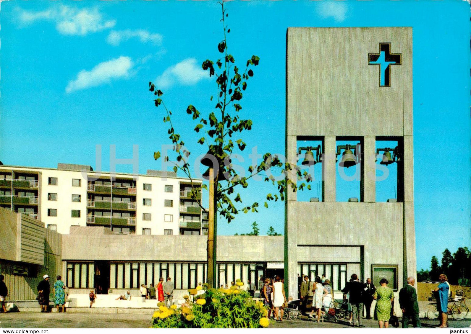 Stockholm - Skarholmen - Klockstapeln for Frikyrkan med S M U - garden - 105 - Sweden - unused - JH Postcards