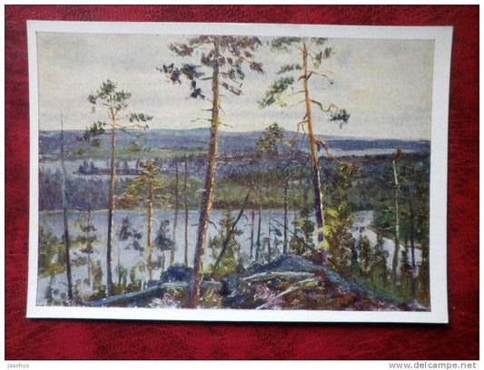 Painting by G. Kibardin - over Kislaya bay - russian art - unused - JH Postcards
