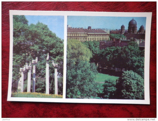 Greenery at the State Academic Opera and Ballet Theatre - Riga - 1980 - Latvia USSR - unused - JH Postcards