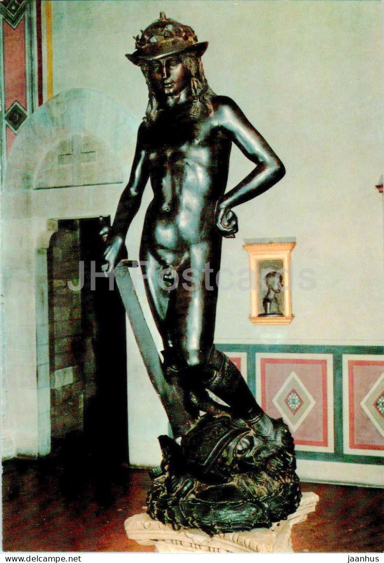 Firenze - Florence - Museo Nazionale - Donatello  David in bronzo - sculpture - 391 - Italy - used - JH Postcards