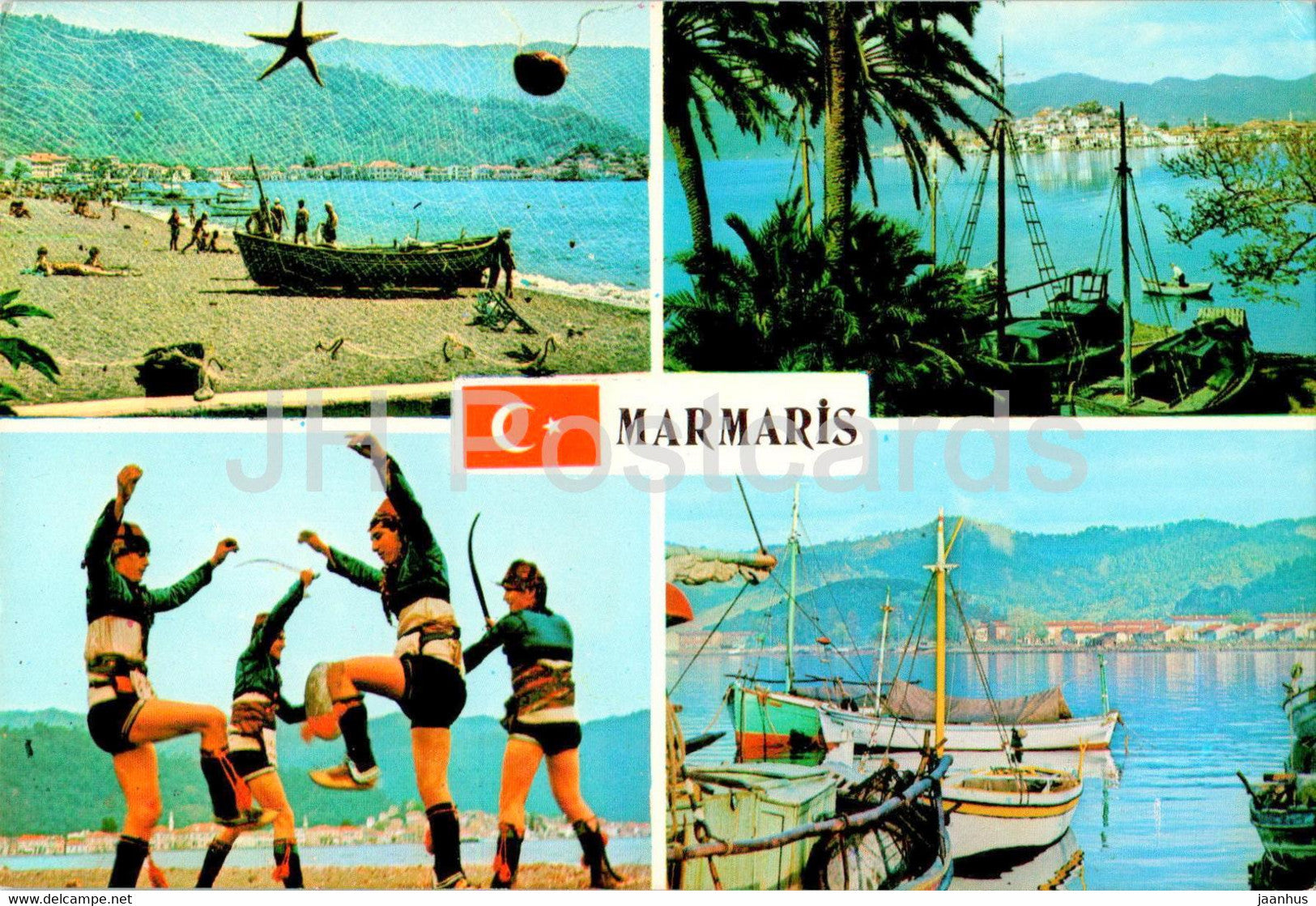Marmaris - 4 different views of the city - boat - multiview - 48-6 - Turkey - unused - JH Postcards