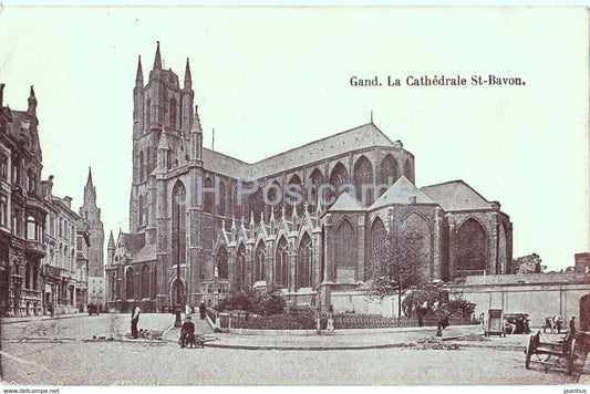 Gand - Gent - La Cathedrale St Bavon - cathedral - 4 Komp Batl Brugge - Feldpost - old postcard - 1916 - Belgium - used - JH Postcards