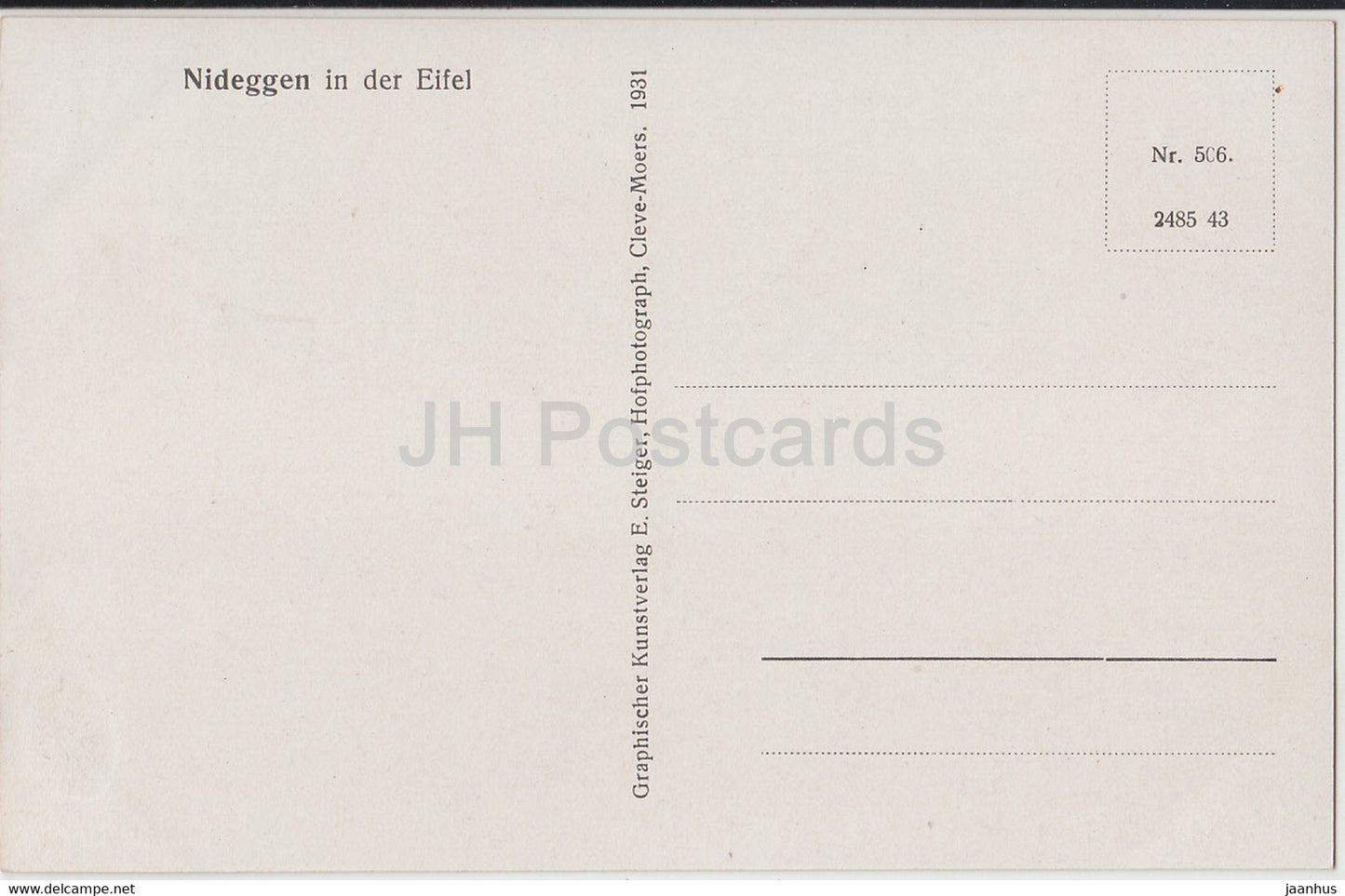 Nideggen in der Eifel - old postcard - 1931 - Germany - unused