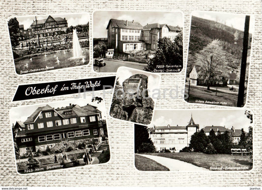 Oberhof im Thur Wald - Ernst Thallman Haus - FDGB Heim Stochanow - old postcard - 1961 - Germany DDR - used - JH Postcards