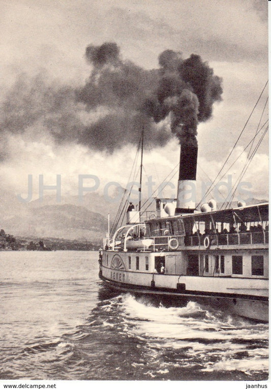 steamer Vevey - passenger ship - Switzerland - unused - JH Postcards