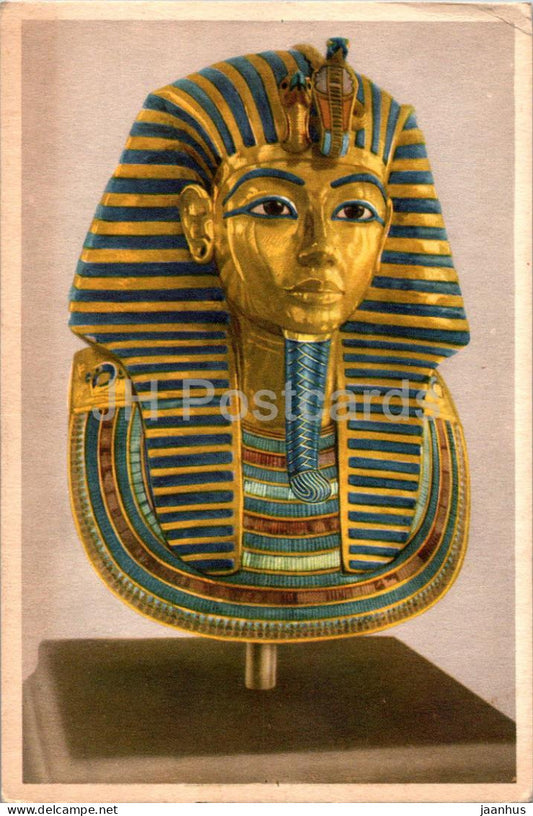 Tutankhamun - gold mask - ancient world - Egypt - unused - JH Postcards