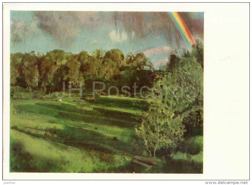 painting by K. Somov - Rainbow . Twilight Shadows , 1900 - russian art - unused - JH Postcards