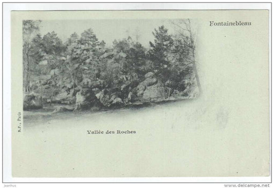 Fontainebleau - Vallee des Roches - B.F. Paris - old postcard - France - unused - JH Postcards