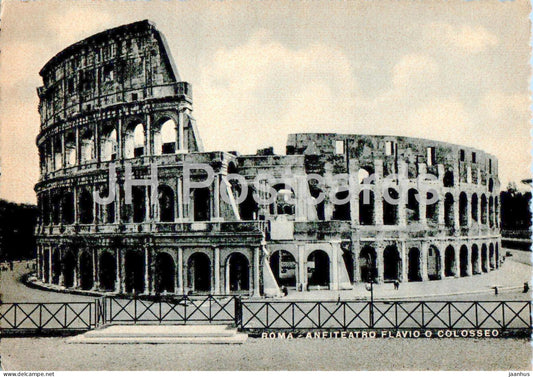 Roma - Rome - Flavios Amphitheatre or Colosseum - ancient world - old postcard - 1950 - Italy - used - JH Postcards