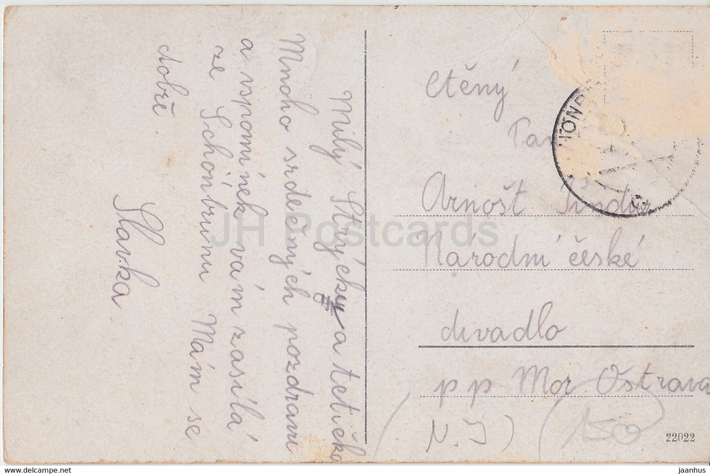 Schönbrunn - Oder - Teilansicht - alte Ansichtskarte - Tschechien - gebraucht