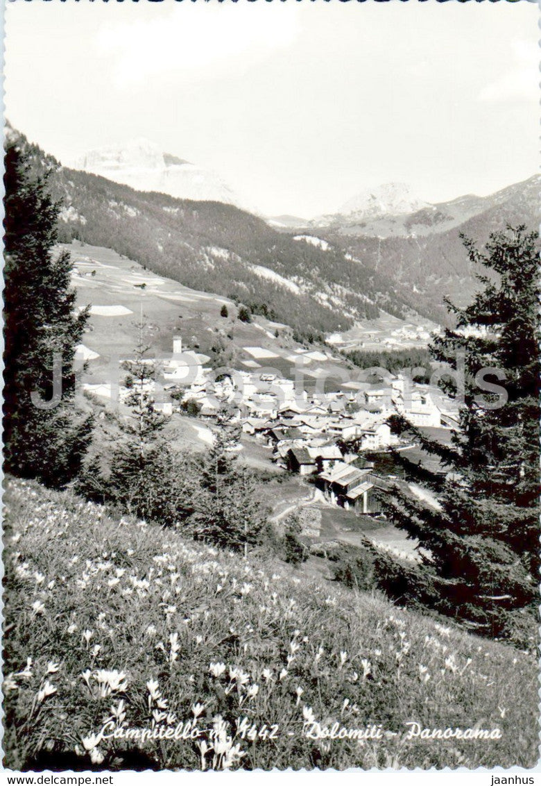 Campitello - Dolomiti Panorama - old postcard - 1958 - Italy - used - JH Postcards