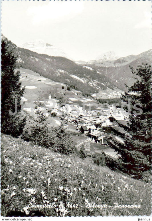 Campitello - Dolomiti Panorama - old postcard - 1958 - Italy - used - JH Postcards