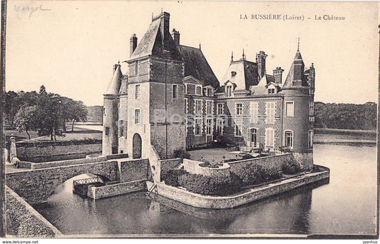 La Bussiere - Le Chateau - castle - 1922 - old postcard - France - used - JH Postcards