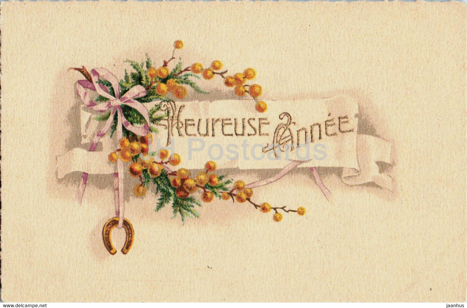 Birthday Greeting Card - Heureuse Annee - SBW Paris - 313 - illustration - old postcard - France - used - JH Postcards