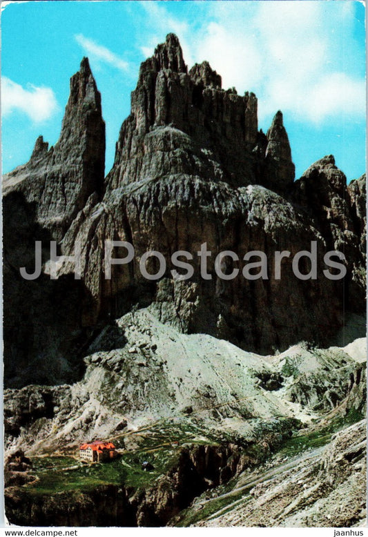 Rifugi Vaiolet - Torri dei Vajolet - Dolomiti - 2751 - 1988 - Italy - used - JH Postcards