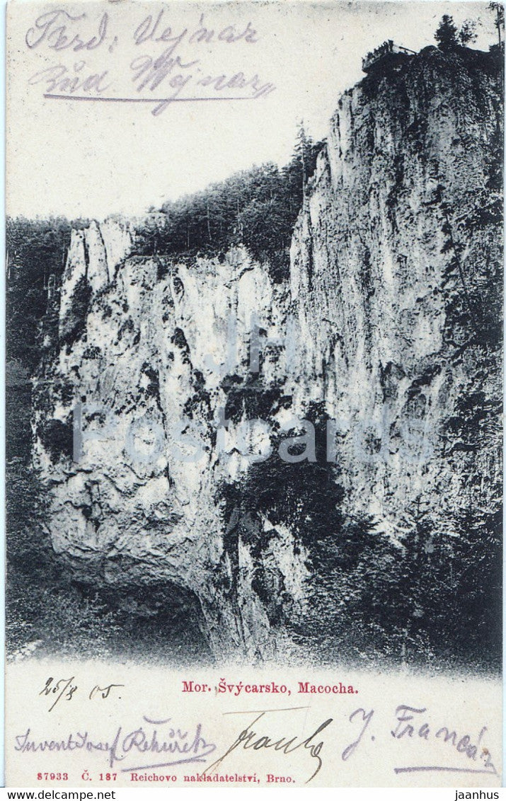 Mor Svycarsko - Macocha - old postcard - 1905 - Czech Republic - used - JH Postcards