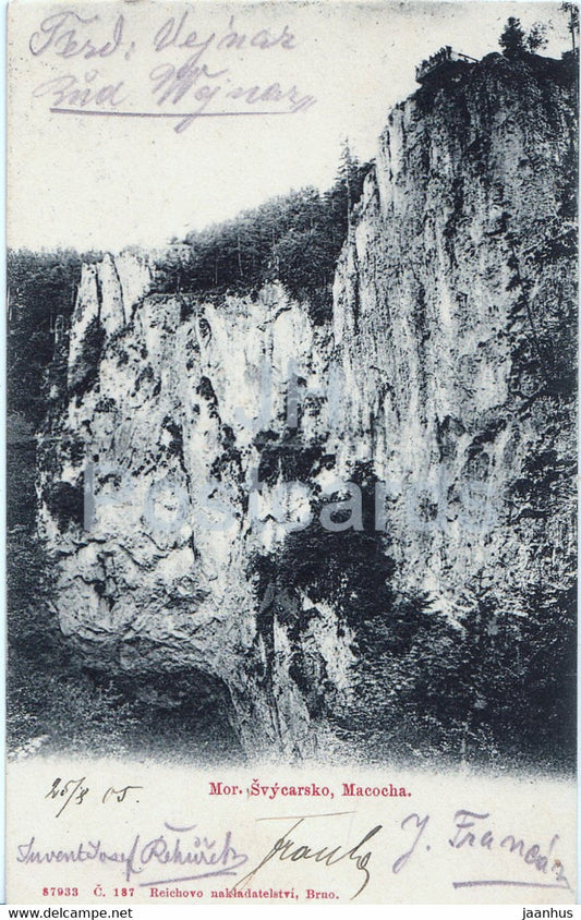 Mor Svycarsko - Macocha - old postcard - 1905 - Czech Republic - used - JH Postcards