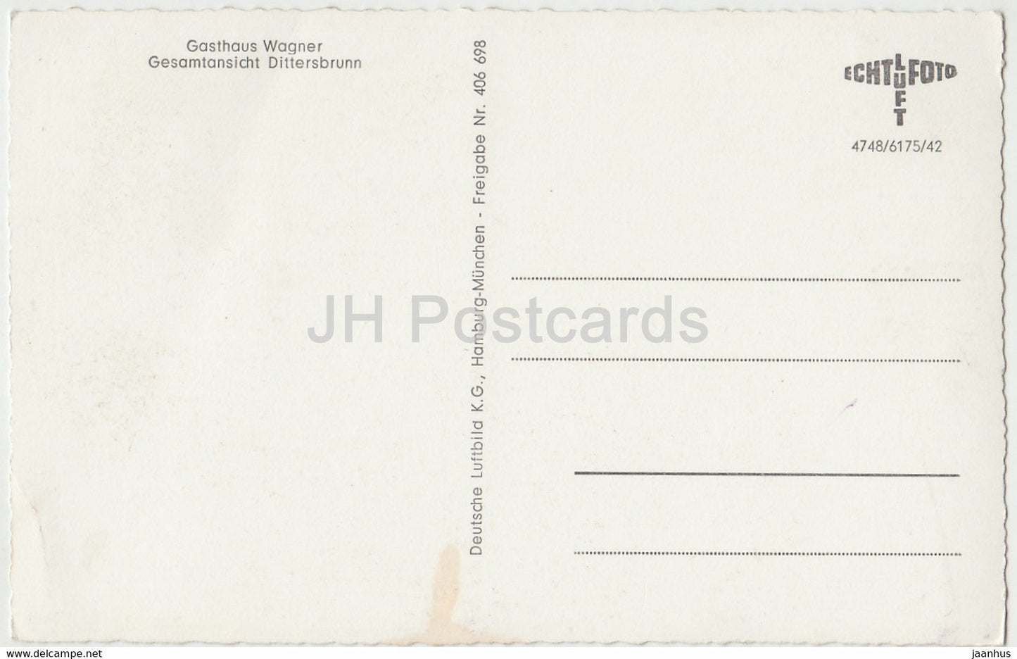 Gasthaus Wagner - Gesamtansicht Dittersbrunn - alte Postkarte - Deutschland - unbenutzt