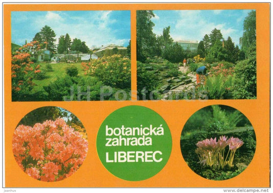Liberec Botanical Garden - flowers - Czechoslovakia - Czech - unused - JH Postcards