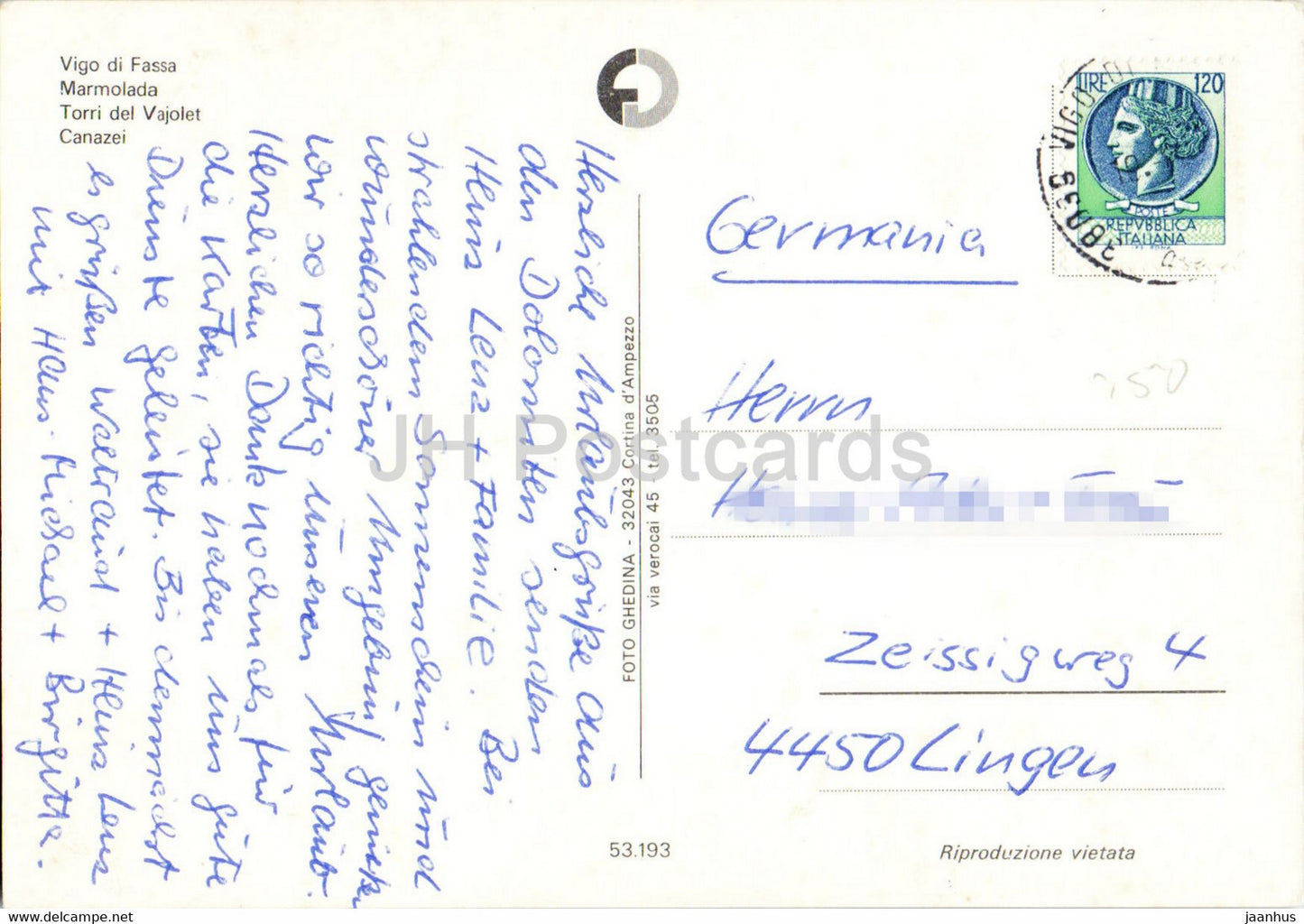 Vigo di Fassa - Marmolada - Torri del Vajolet - Canazei - Italy - used