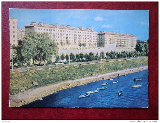 The river Velikaya Embankment - Pskov - 1965 - Russia USSR - unused - JH Postcards