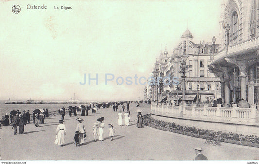 Ostende - Oostende - La Digue - old postcard - Belgium - unused - JH Postcards