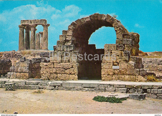 Corinth - The Shops and the Temple of Apollo - Ancient Greece - 204 - Greece - used - JH Postcards