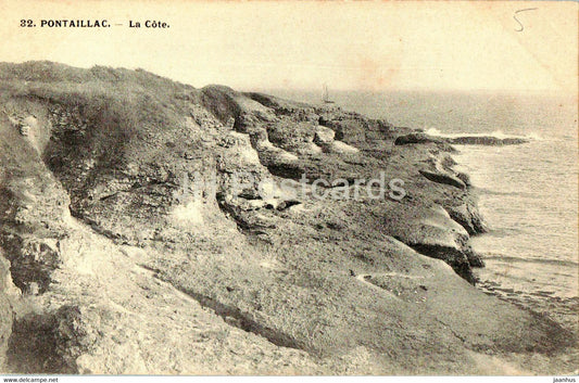 Pontaillac - La Cote - 32 - old postcard - France - used - JH Postcards