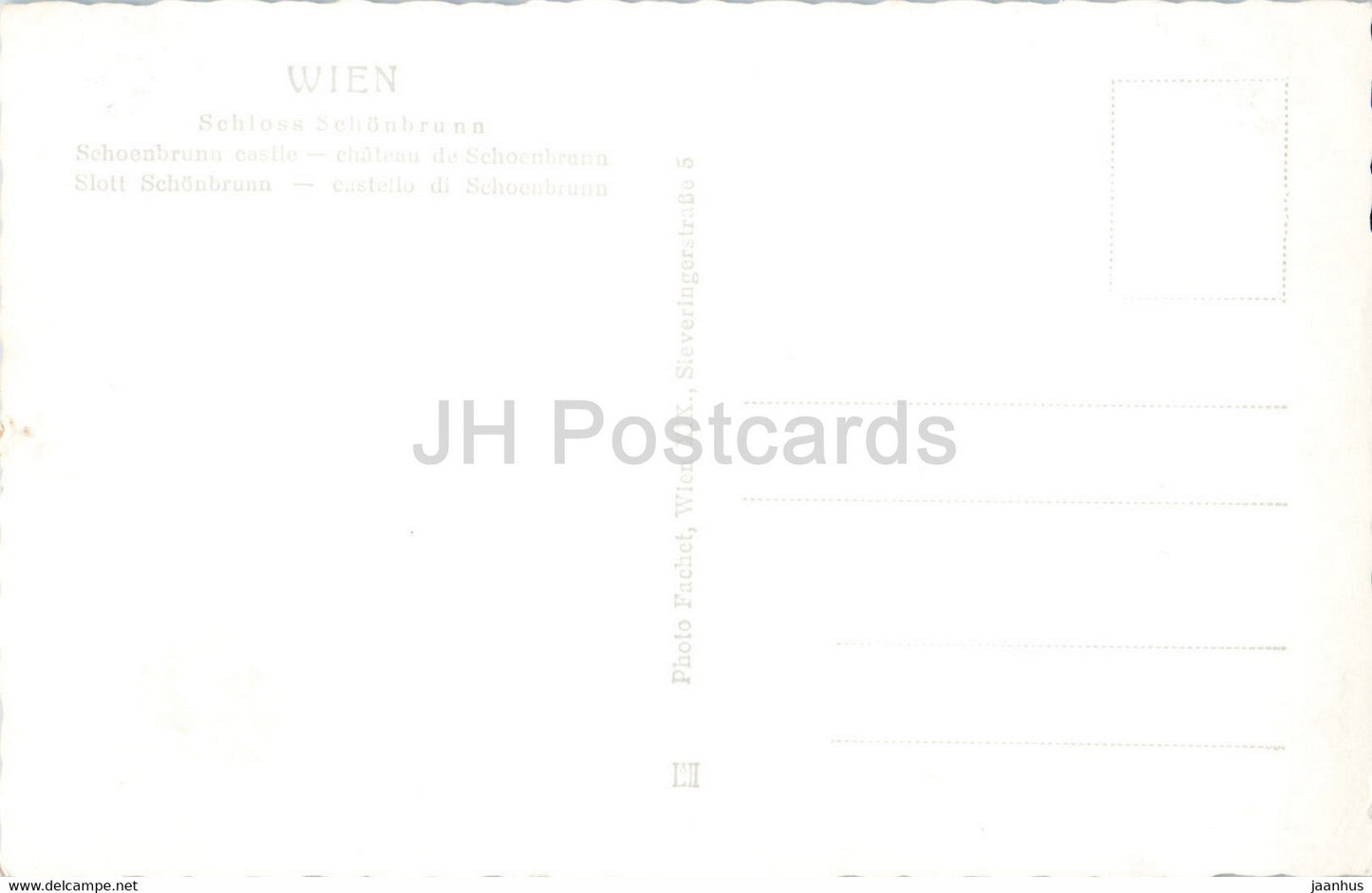 Wien - Vienne - Schloss Schönbrunn - couple - château - carte postale ancienne - Autriche - inutilisé