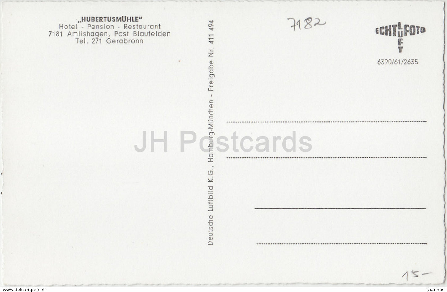 Hubertusmühle - Hotel - Pension - Restaurant - Amlishagen - 48408 - Deutschland - unbenutzt