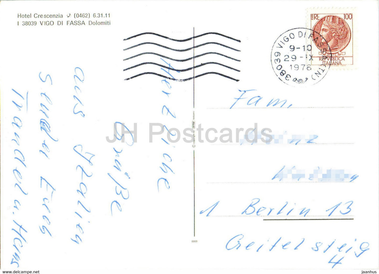 Hotel Crescenzia - Vigo di Fassa - Auto Zhiguli - 1976 - Italien - gebraucht