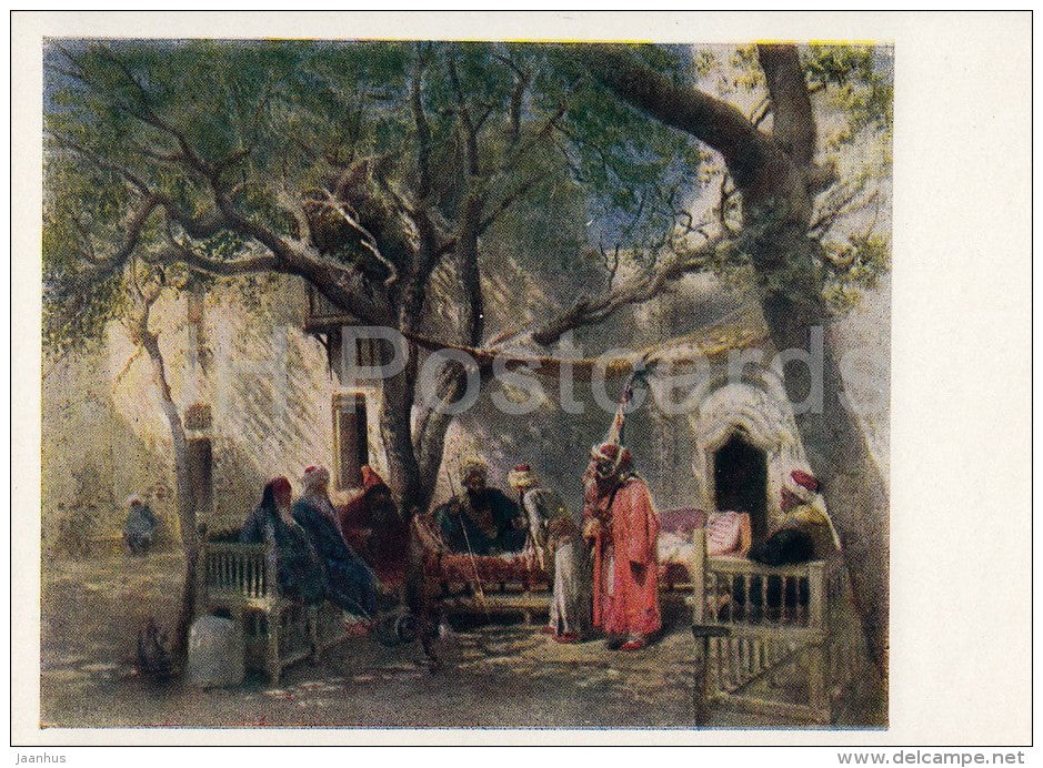 painting by K. Makovsky - Dervishes in Cairo , 1875 - Russian art - 1963 - Russia USSR - unused - JH Postcards