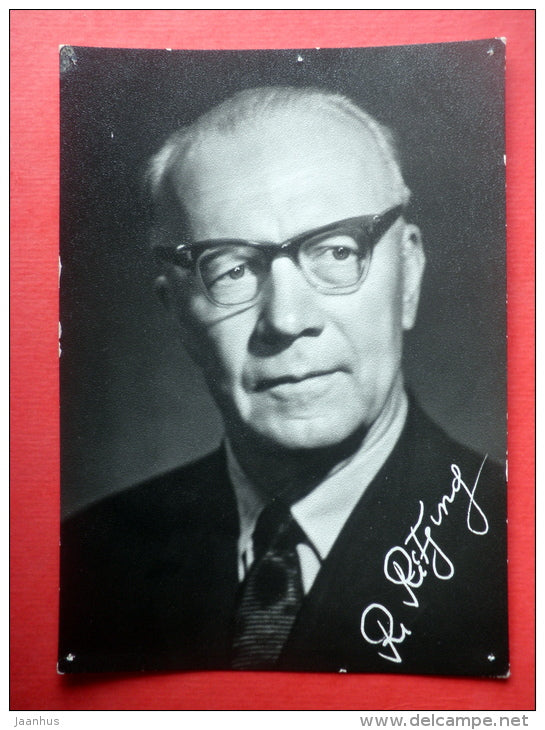 general manager of 1969 Jubilee Song Festival Richard Ritsing - Estonian Song Festival - 1969 - Estonia USSR - unused - JH Postcards