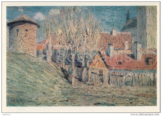 painting by V. Purvitis - Sunny Reval (Tallinn) , 1906 - Latvian art - Russia USSR - 1985 - unused - JH Postcards