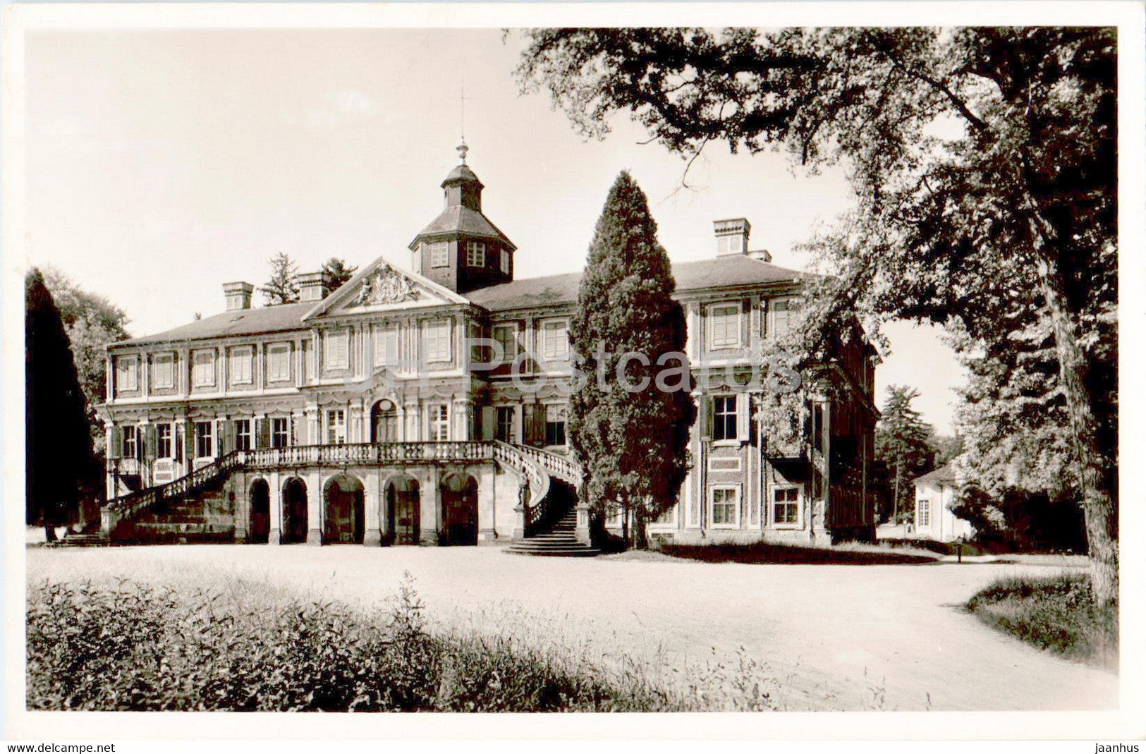 Schloss Favorite - castle - old postcard - Germany - used - JH Postcards