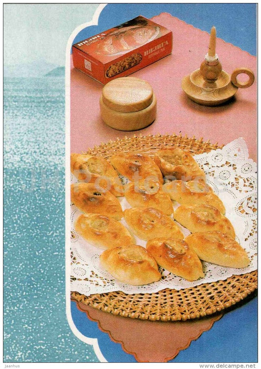 Pies - Fish Dishes  - cuisine - 1990 - Russia USSR - unused - JH Postcards