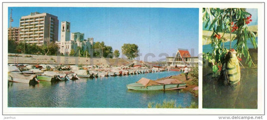 Volga river - boat - fish perch - Astrakhan - 1976 - Russia USSR - unused - JH Postcards