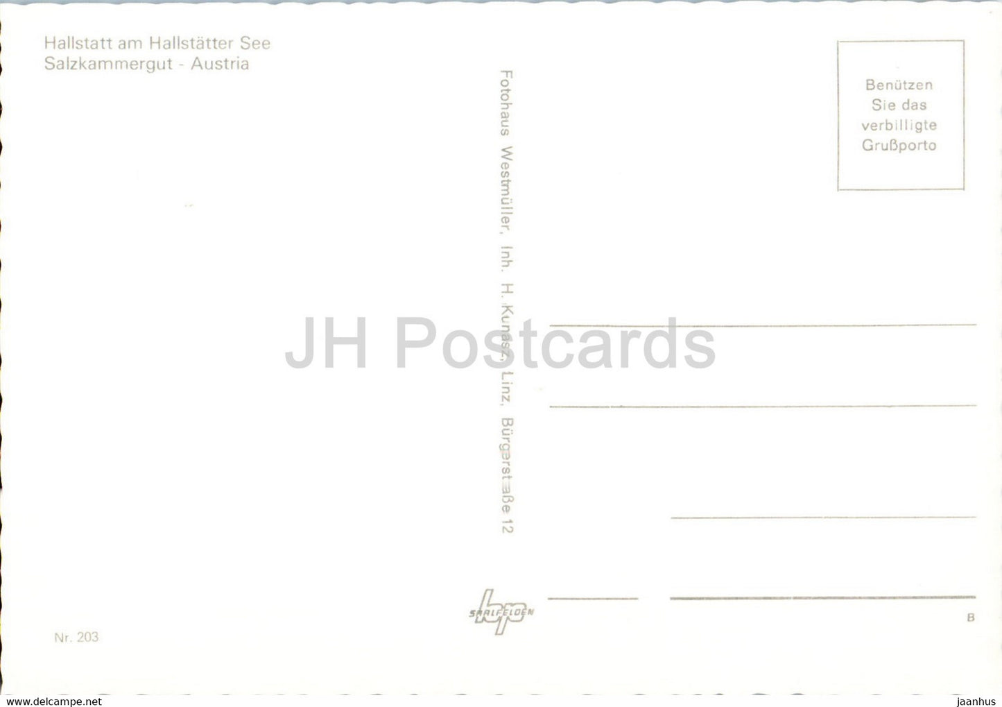 Hallstatt am Hallstatter See - Salzkammergut - boat - Austria - unused