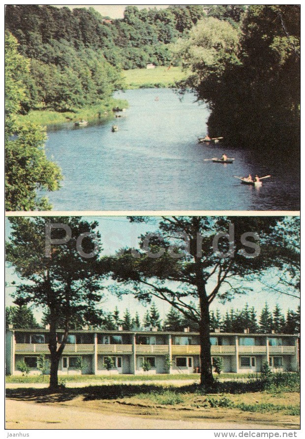 Pirita river - Two-storey terraced housing in Pirita-Kose - Estonia USSR - 1970 - unused - JH Postcards