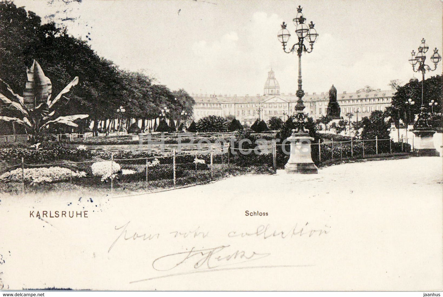 Karlsruhe - Schloss - castle - old postcard - 1905 - Germany - used - JH Postcards