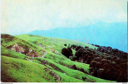 Zaqatala - Zakatala - Zakataly - panorama of mountains - 1976 - Azerbaijan USSR - unused - JH Postcards