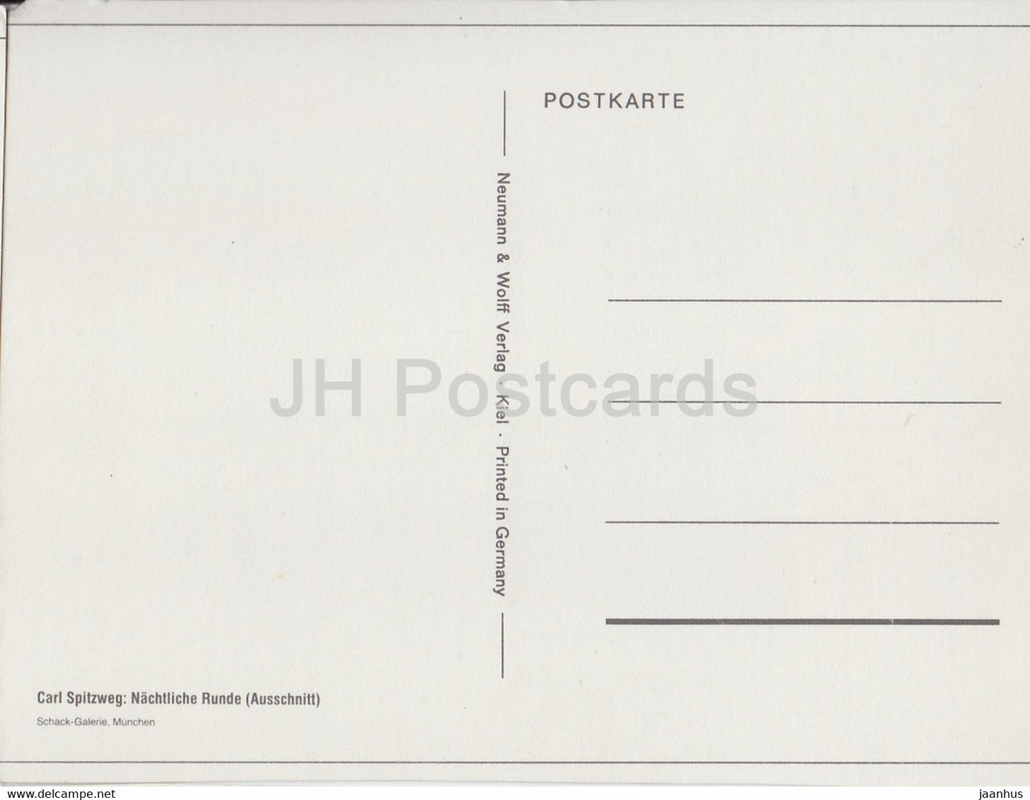 peinture de Carl Spitzweg - Nachtliche Runde - Art allemand - Allemagne - inutilisé